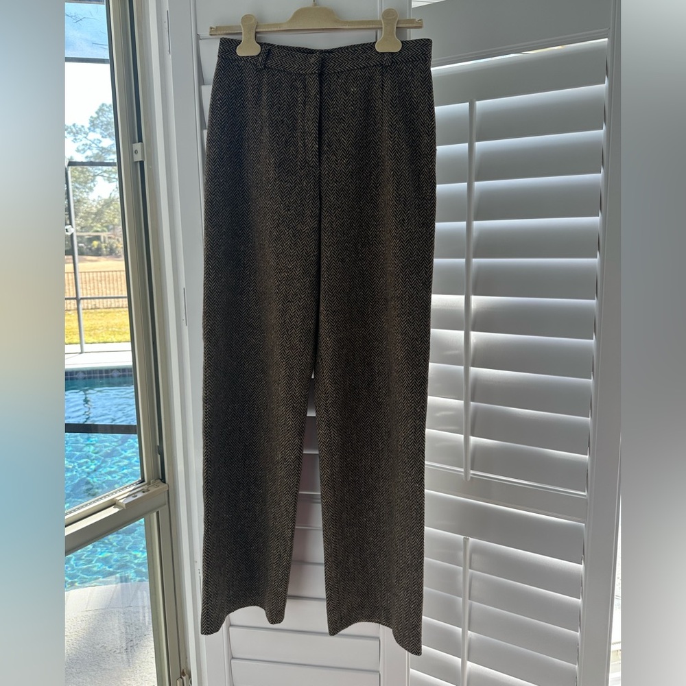 MAXMARA WEEKEND TWEED WOOL TROUSERS